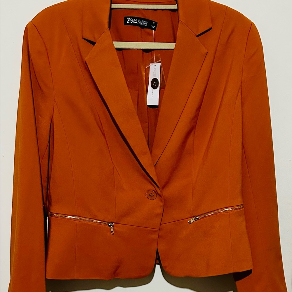 7th Avenue Orange Women's Blazer